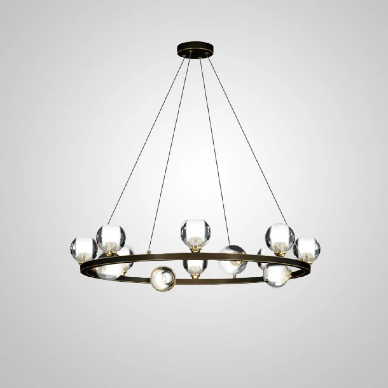 Подвесная люстра ILIANA CH D70 Brass Black от ImperiumLoft