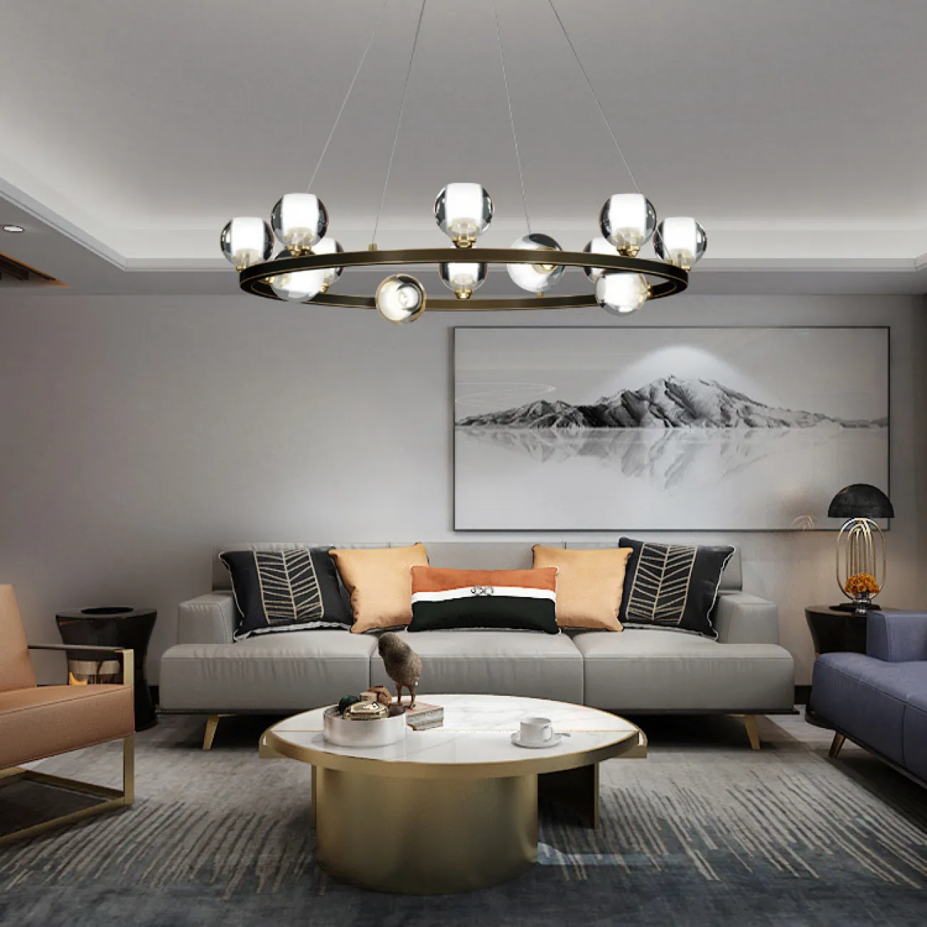 Подвесная люстра ILIANA CH D70 Brass Black от ImperiumLoft