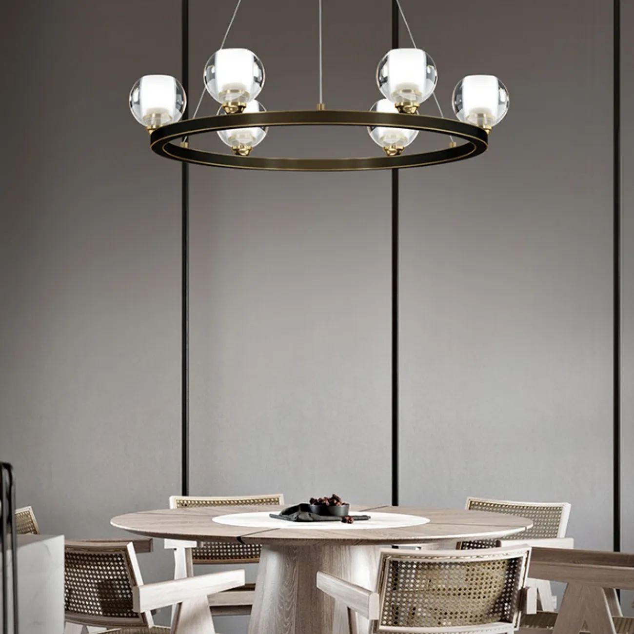 Подвесная люстра ILIANA CH D70 Brass Black от ImperiumLoft