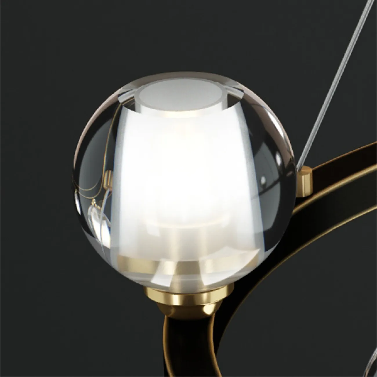 Подвесная люстра ILIANA CH D70 Brass Black от ImperiumLoft