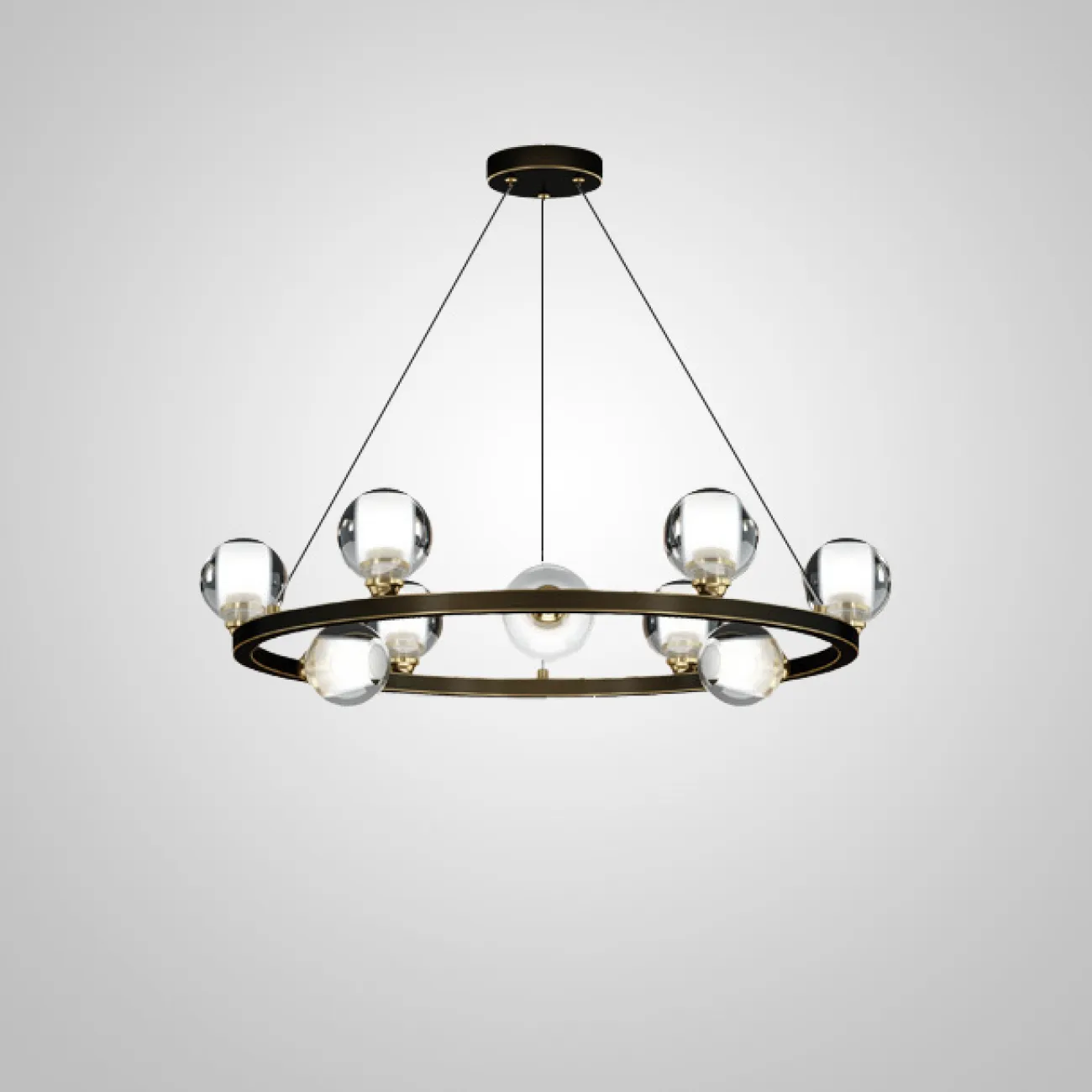 Подвесная люстра ILIANA CH D60 Brass Black от ImperiumLoft