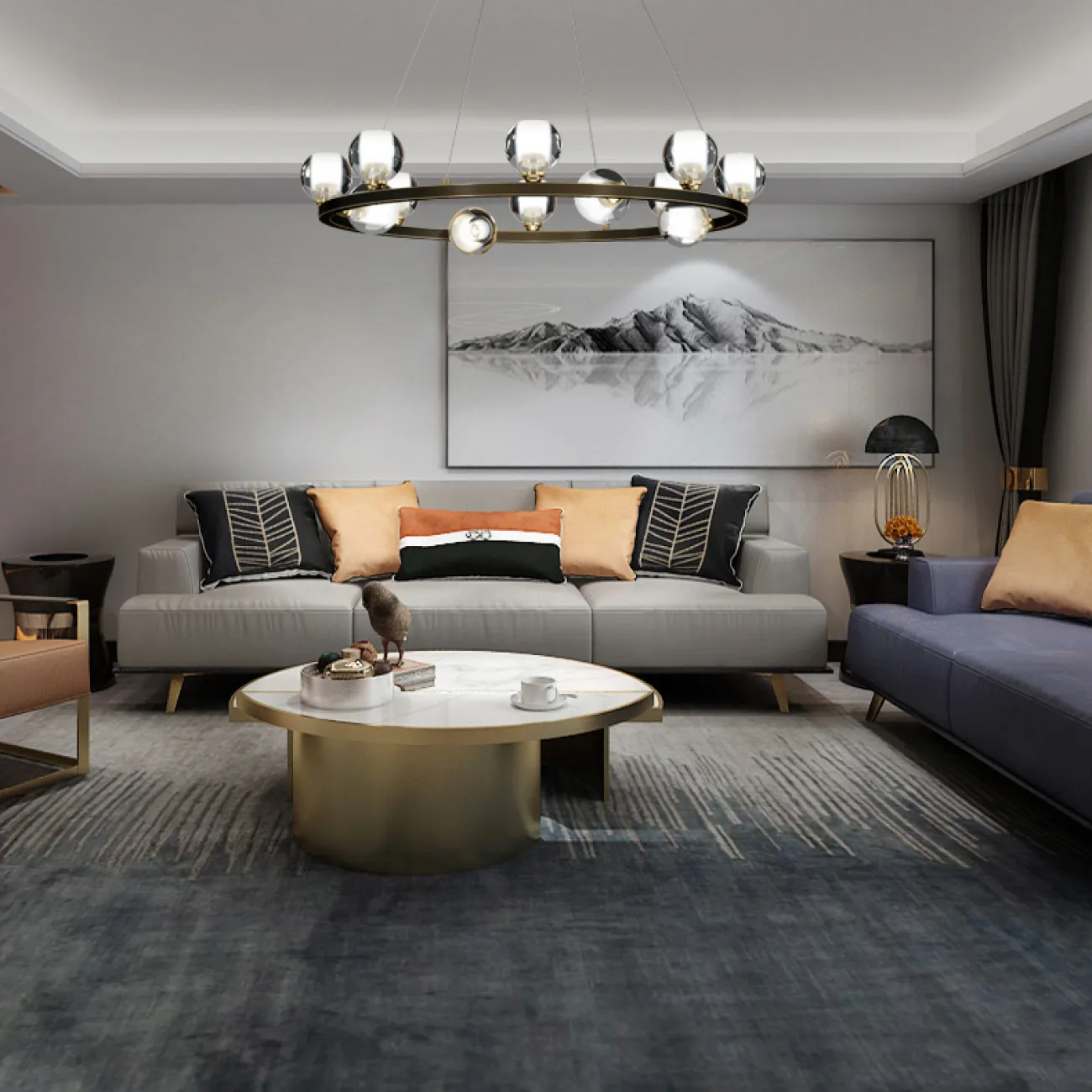 Подвесная люстра ILIANA CH D70 Brass Black от ImperiumLoft