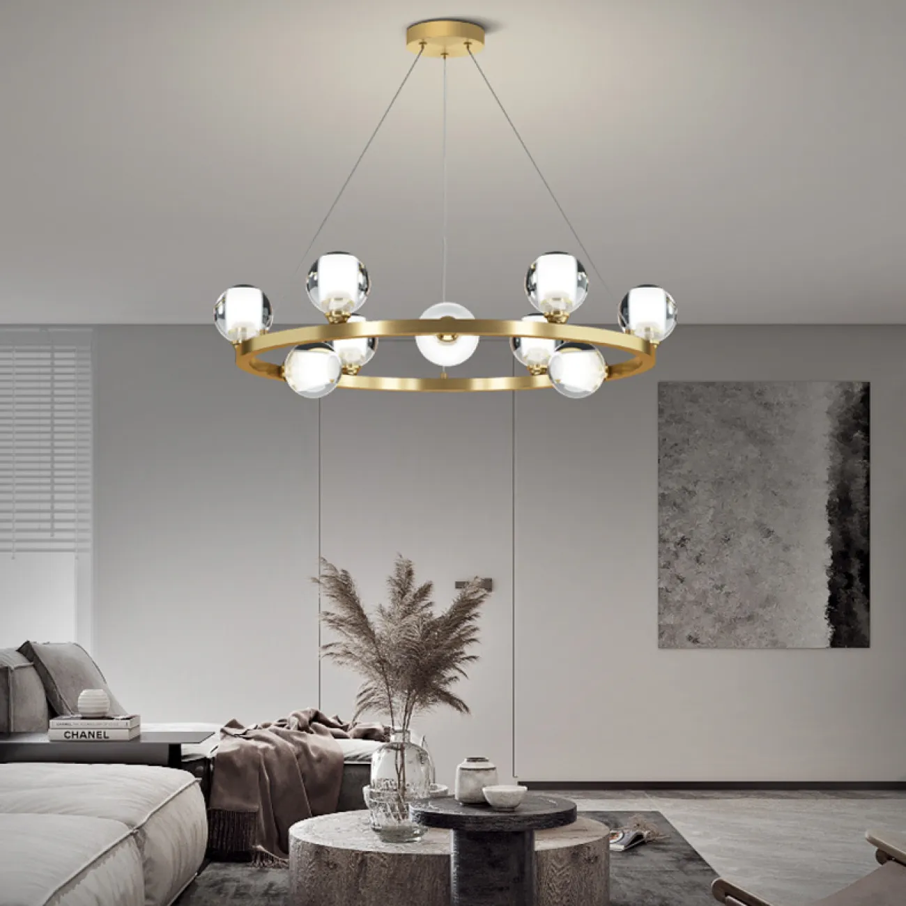 Подвесная люстра ILIANA CH D70 Brass Black от ImperiumLoft