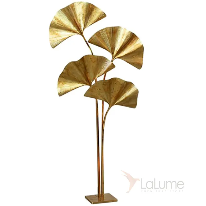 Торшеp золотые листья пальмы four palm leaves Floor Lamp