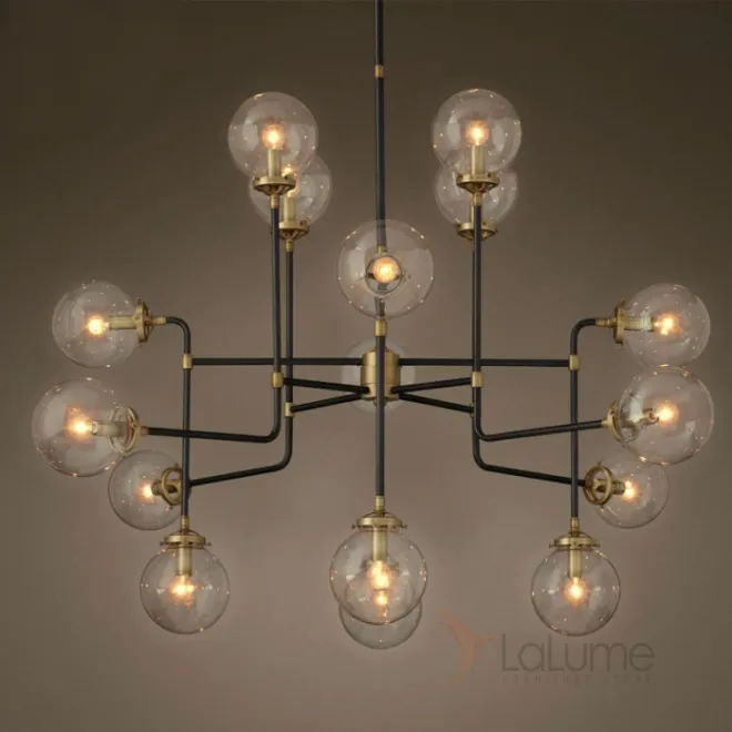 Люстра Bistro Globe Clear Glass Chandelier 16 от LaLume