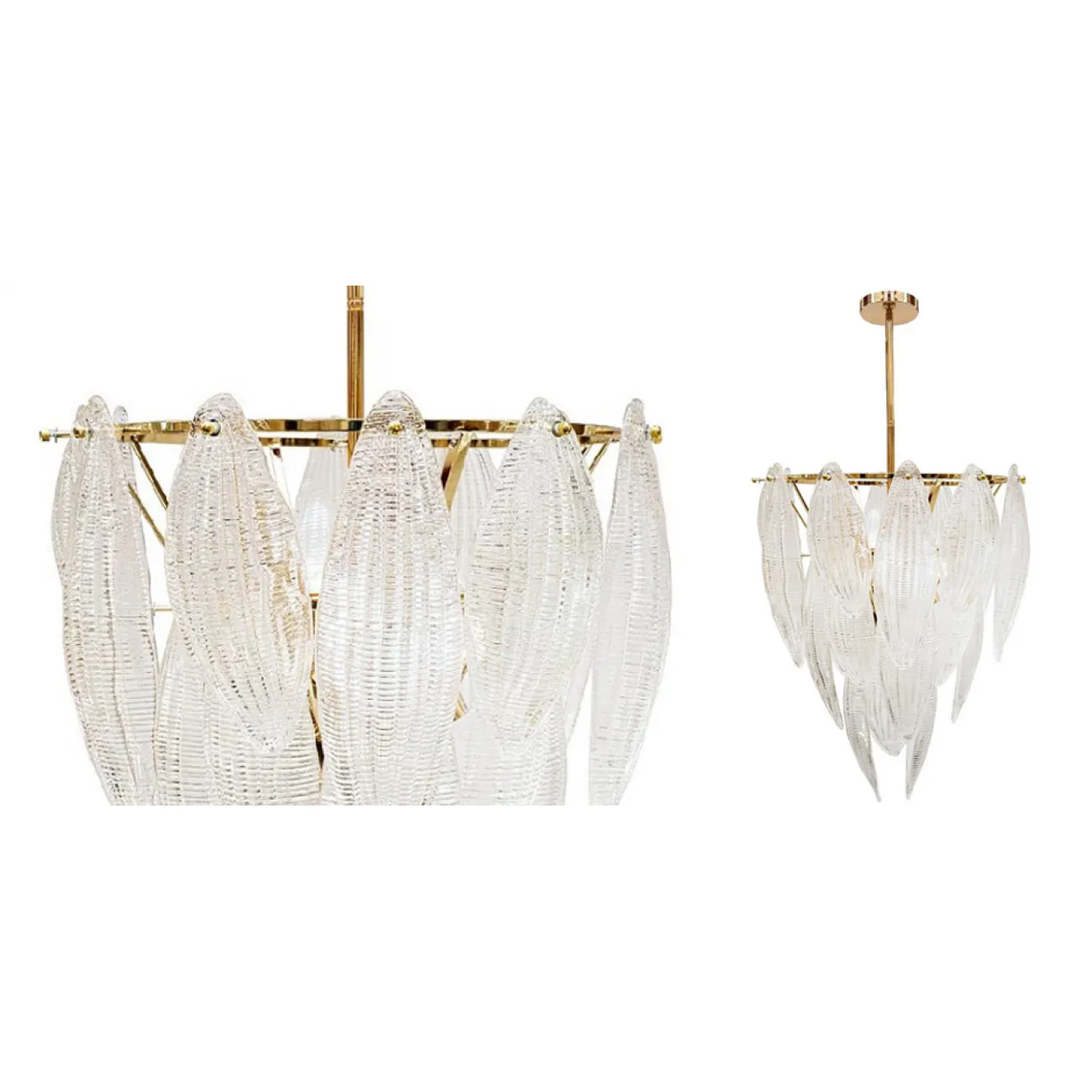 Textured glass Chandelier от LaLume