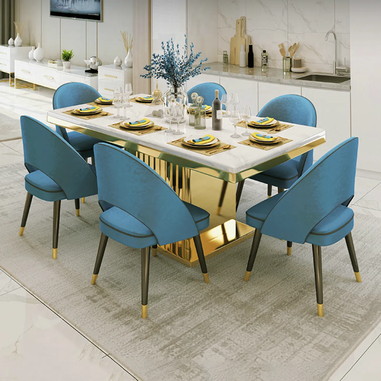 Дизайнерский обеденный стол LaLume-AZ00321