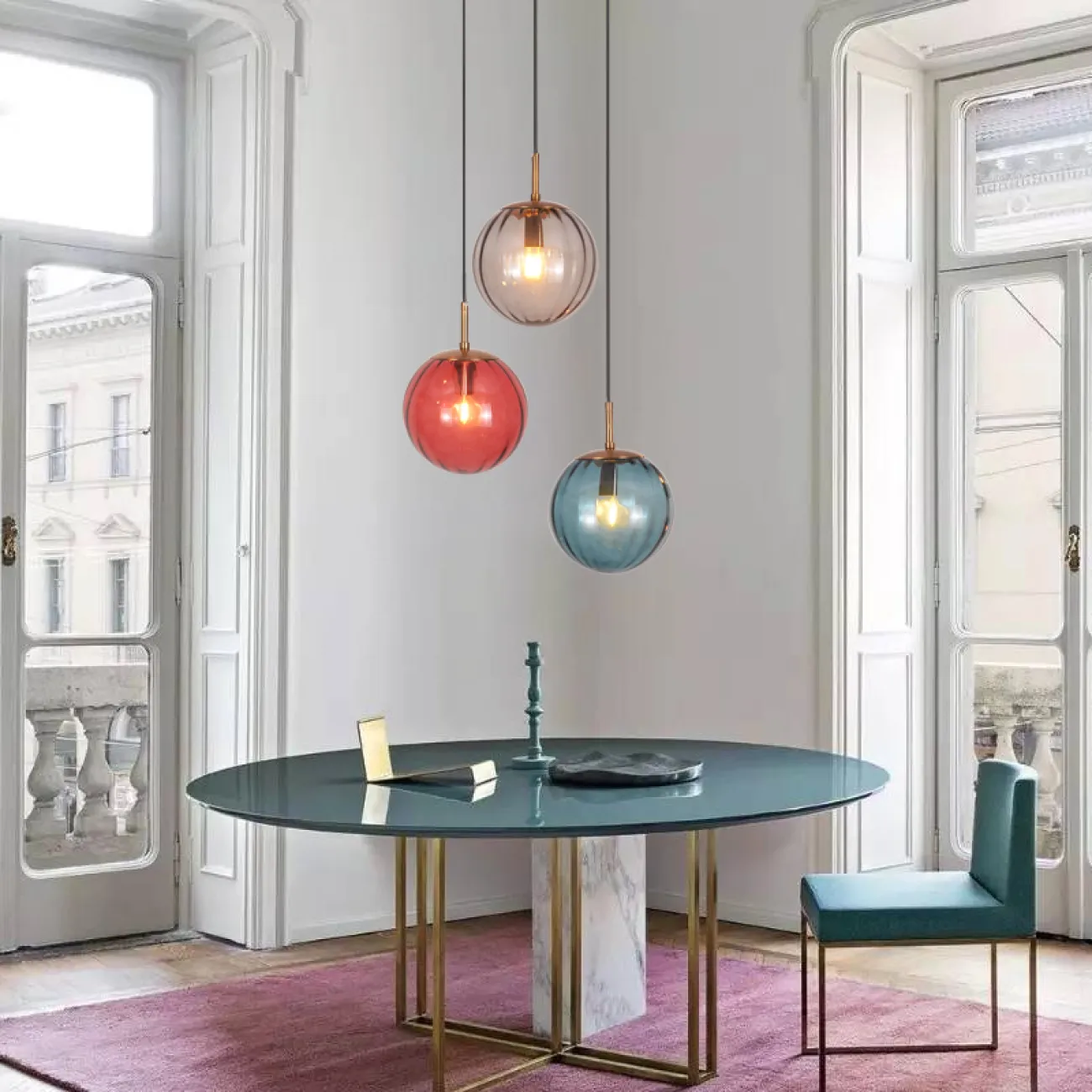 Подвесной светильник ASKA Blue от ImperiumLoft