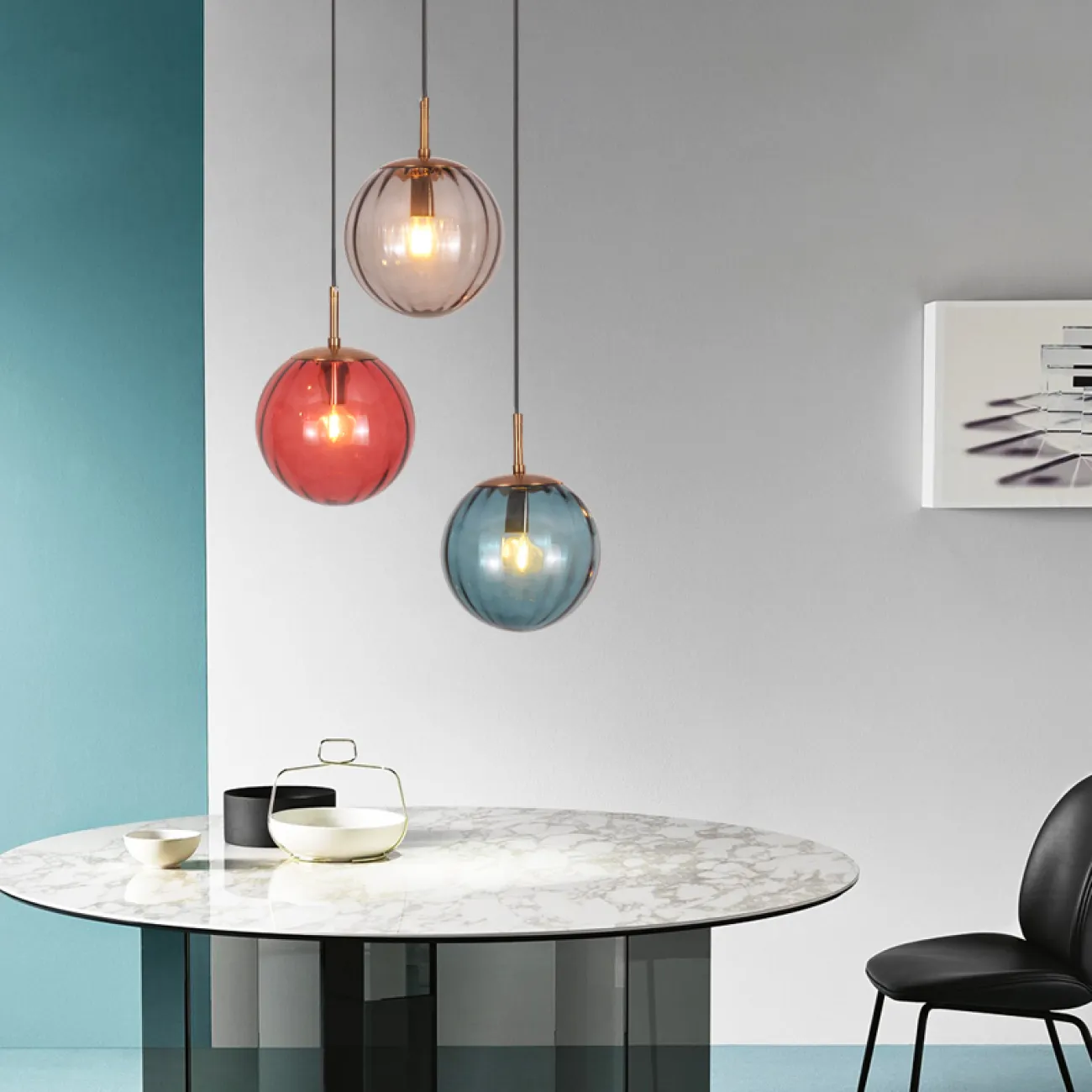 Подвесной светильник ASKA Blue от ImperiumLoft
