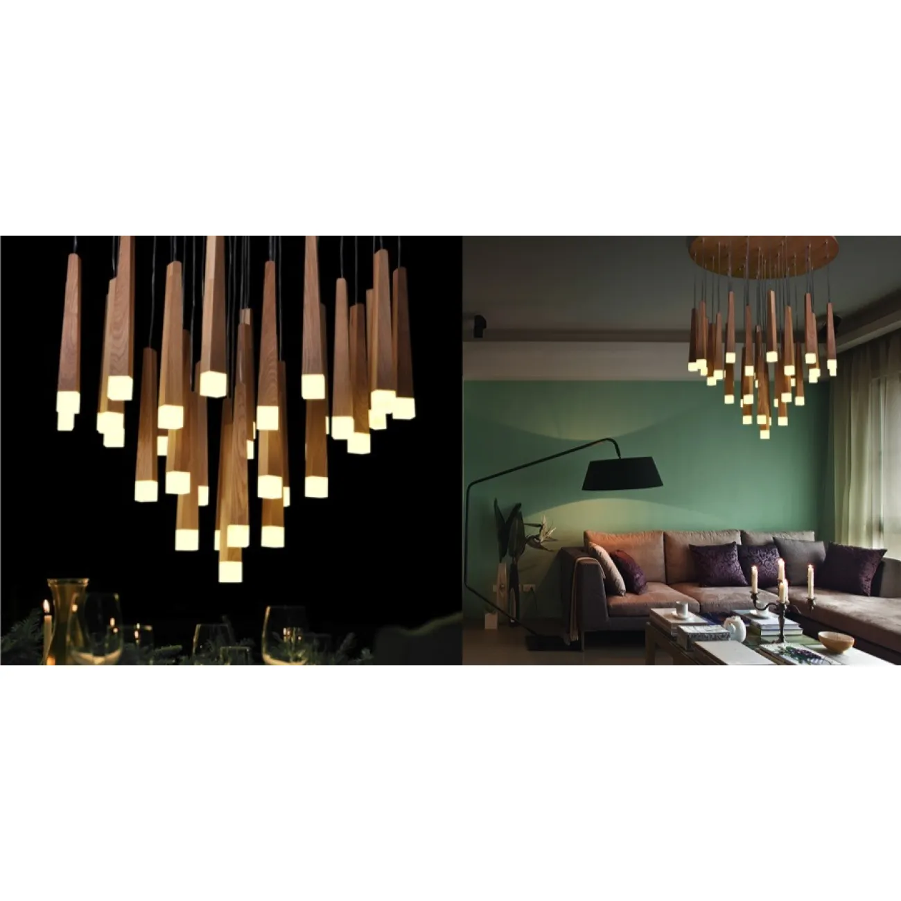 Люстра Wooden Glowworm Round от LaLume