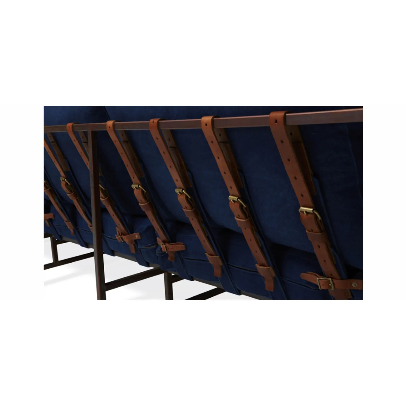 Двухместный диван Indigo Denim and copper Two Seat Sofa designed by Stephen Kenn and Simon Miller от LaLume