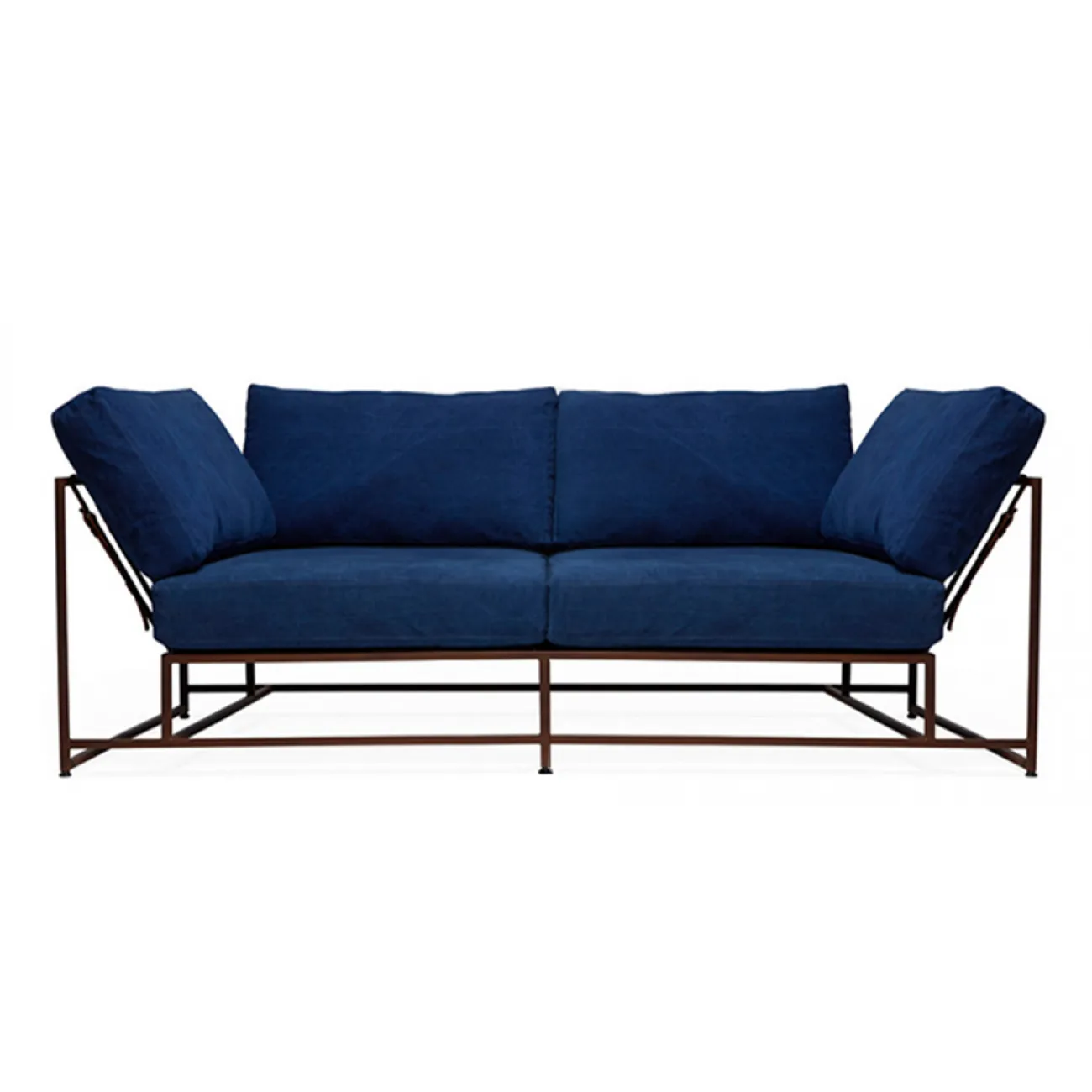 Двухместный диван Indigo Denim and copper Two Seat Sofa designed by Stephen Kenn and Simon Miller от LaLume