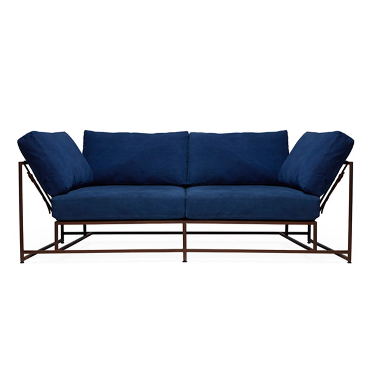 Двухместный диван Indigo Denim and copper Two Seat Sofa designed by Stephen Kenn and Simon Miller от LaLume