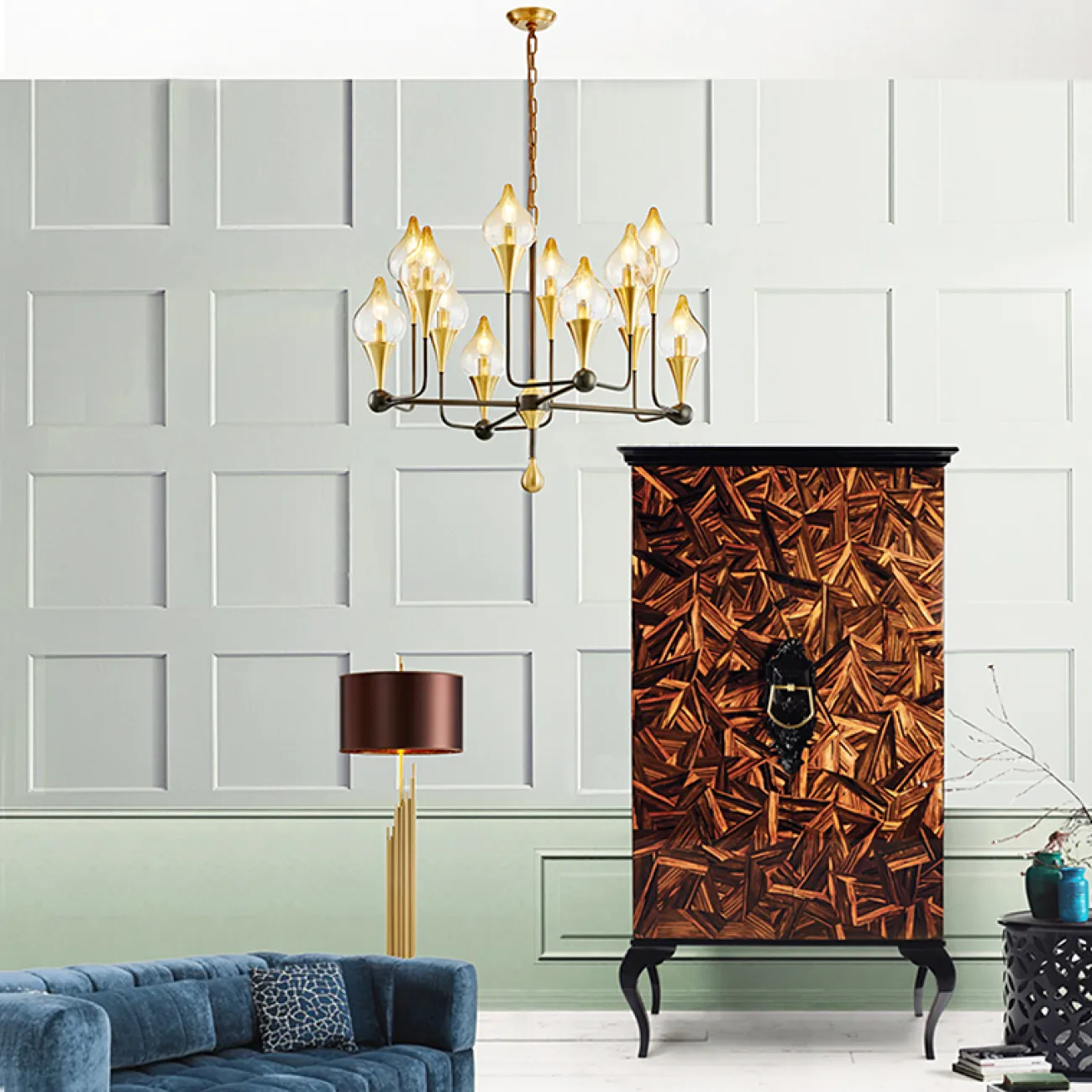 Люстра на штанге FLAME D85 от ImperiumLoft