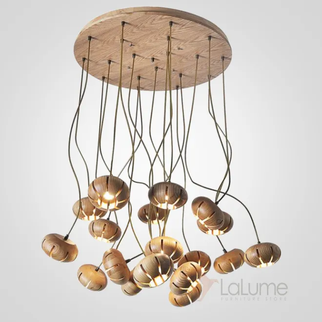 Люстра Louis Wood Led D120 Light wood от ImperiumLoft