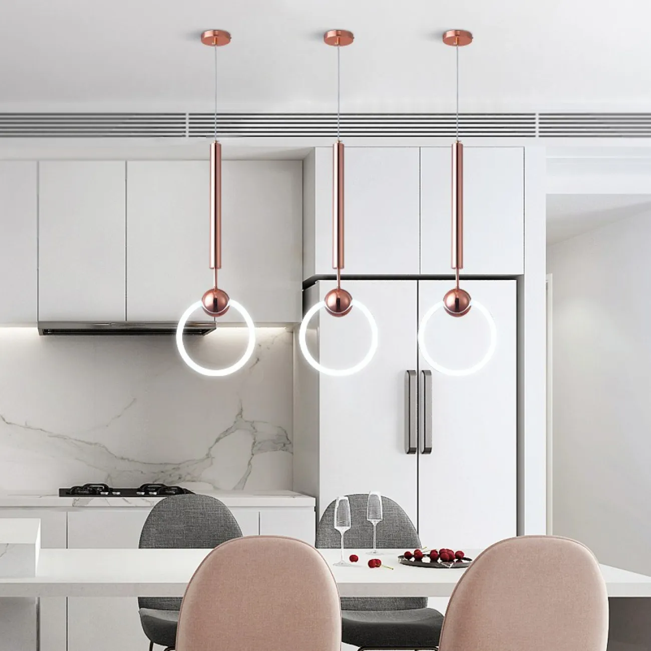 Подвесной светильник RING L D30 Розовое золото от ImperiumLoft