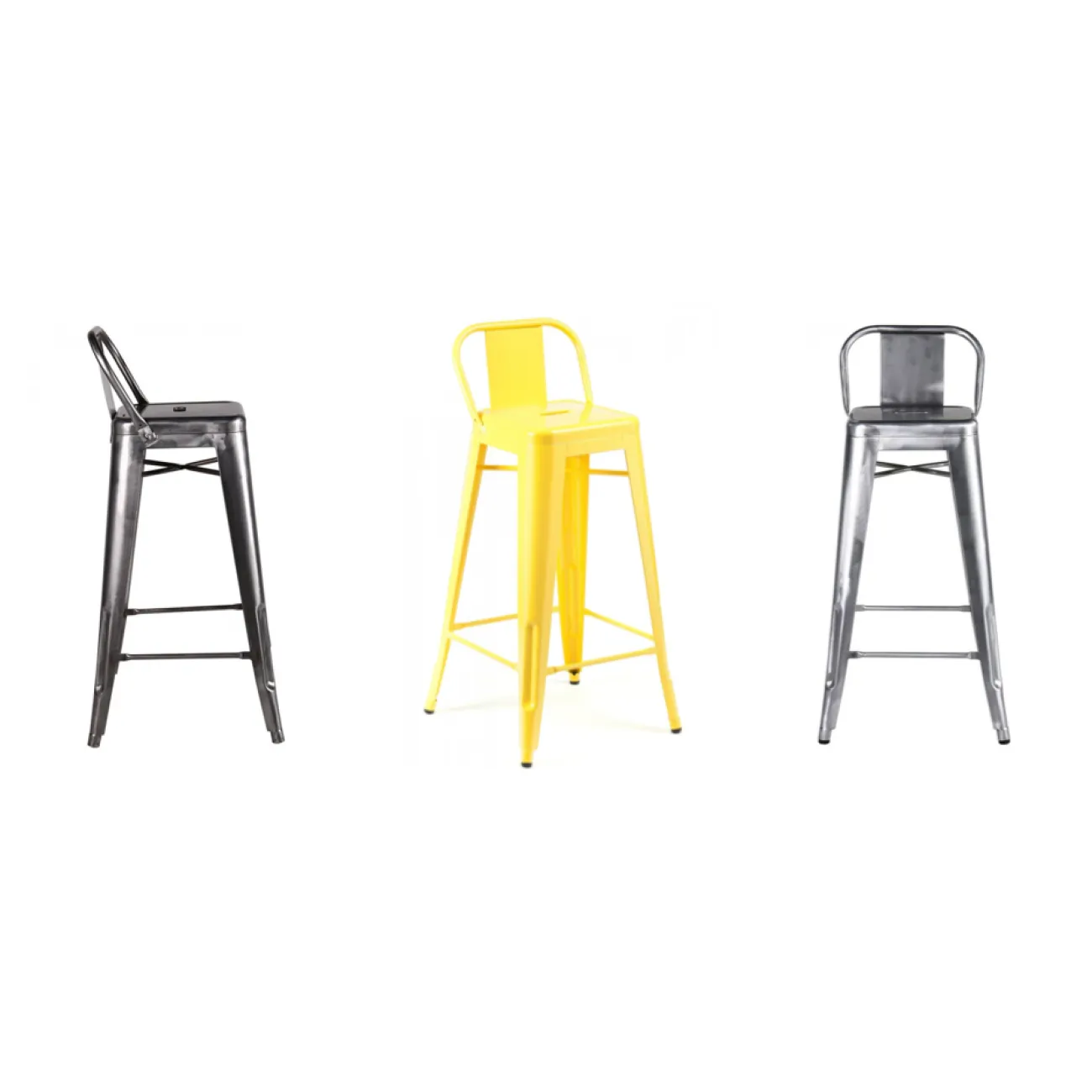 Барный стул Tolix Bar Stool 75 Backed designed by Xavier Pauchard		 in 1934 от LaLume