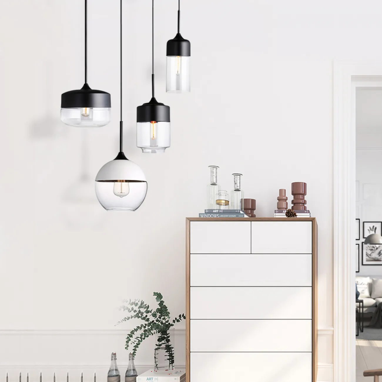 Подвесной светильник NORD A D18 White/Amber от ImperiumLoft