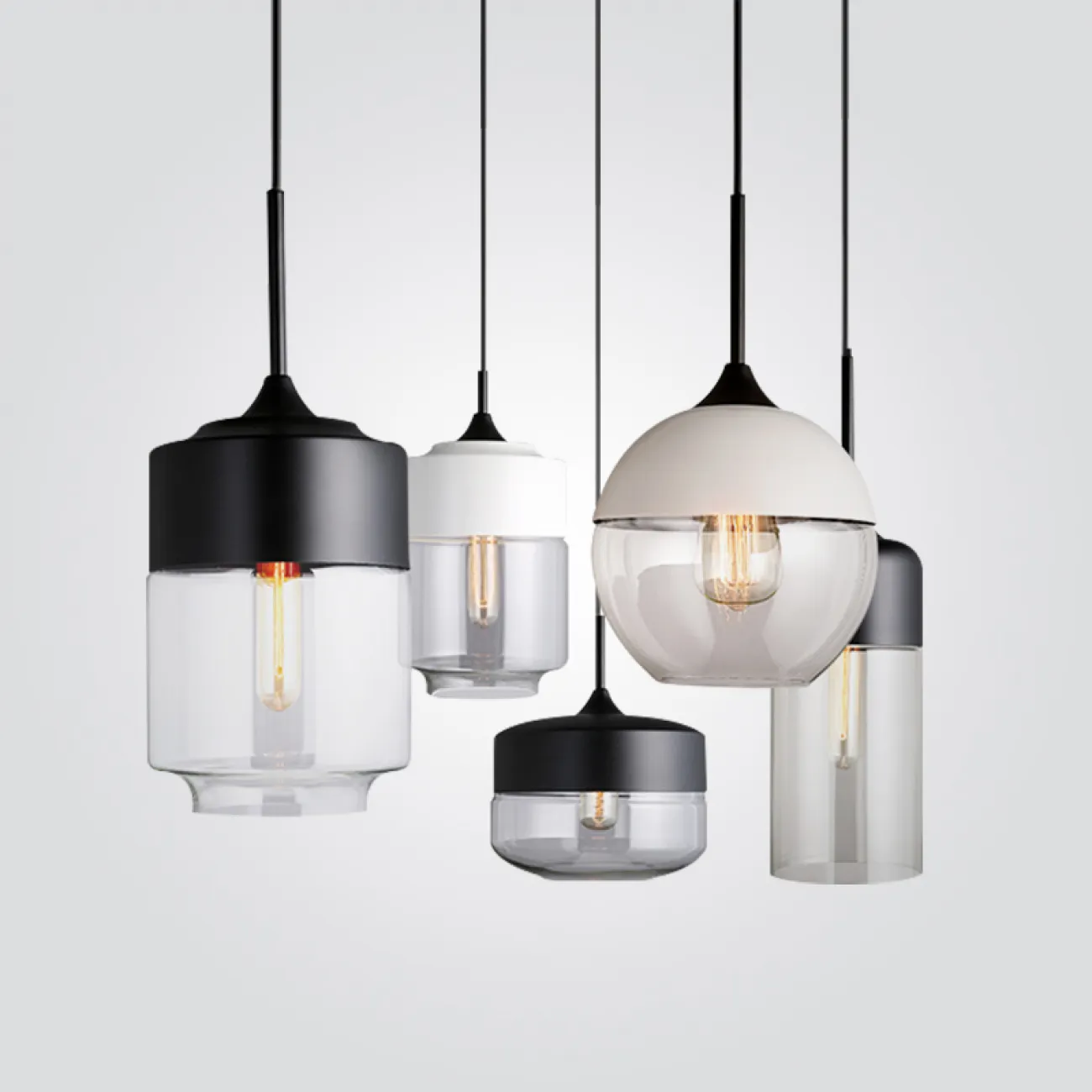 Подвесной светильник NORD A D18 White/Amber от ImperiumLoft