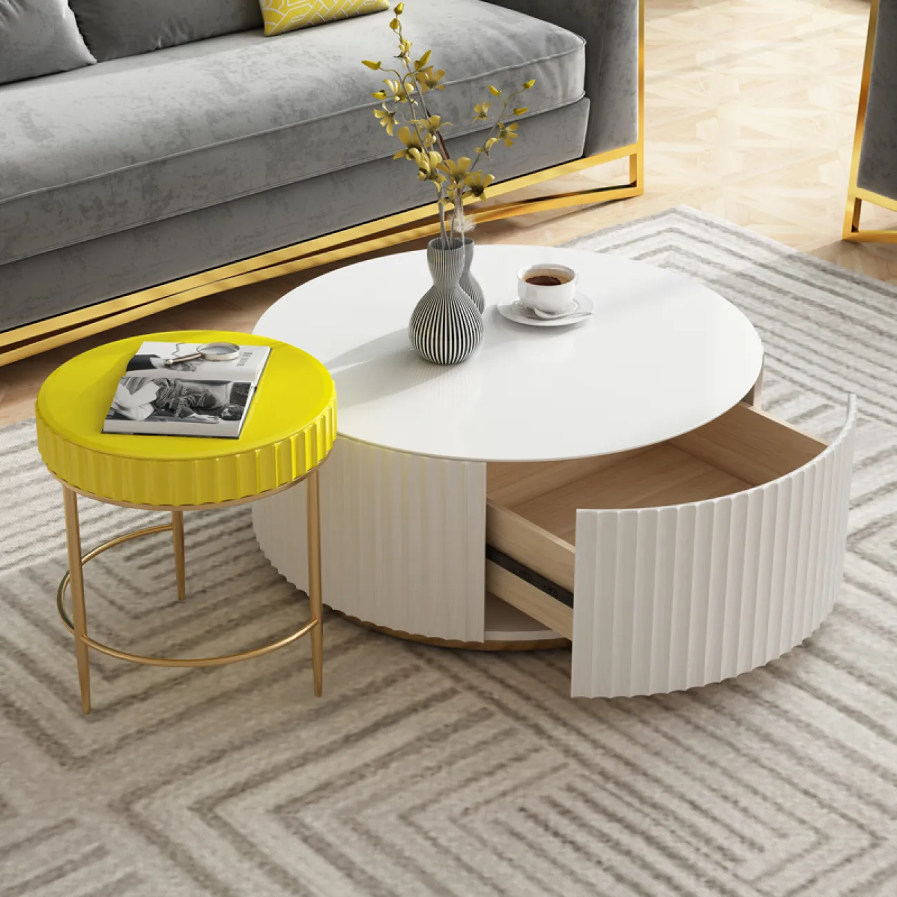 Дизайнерский журнальный столик LaLume-AP00219