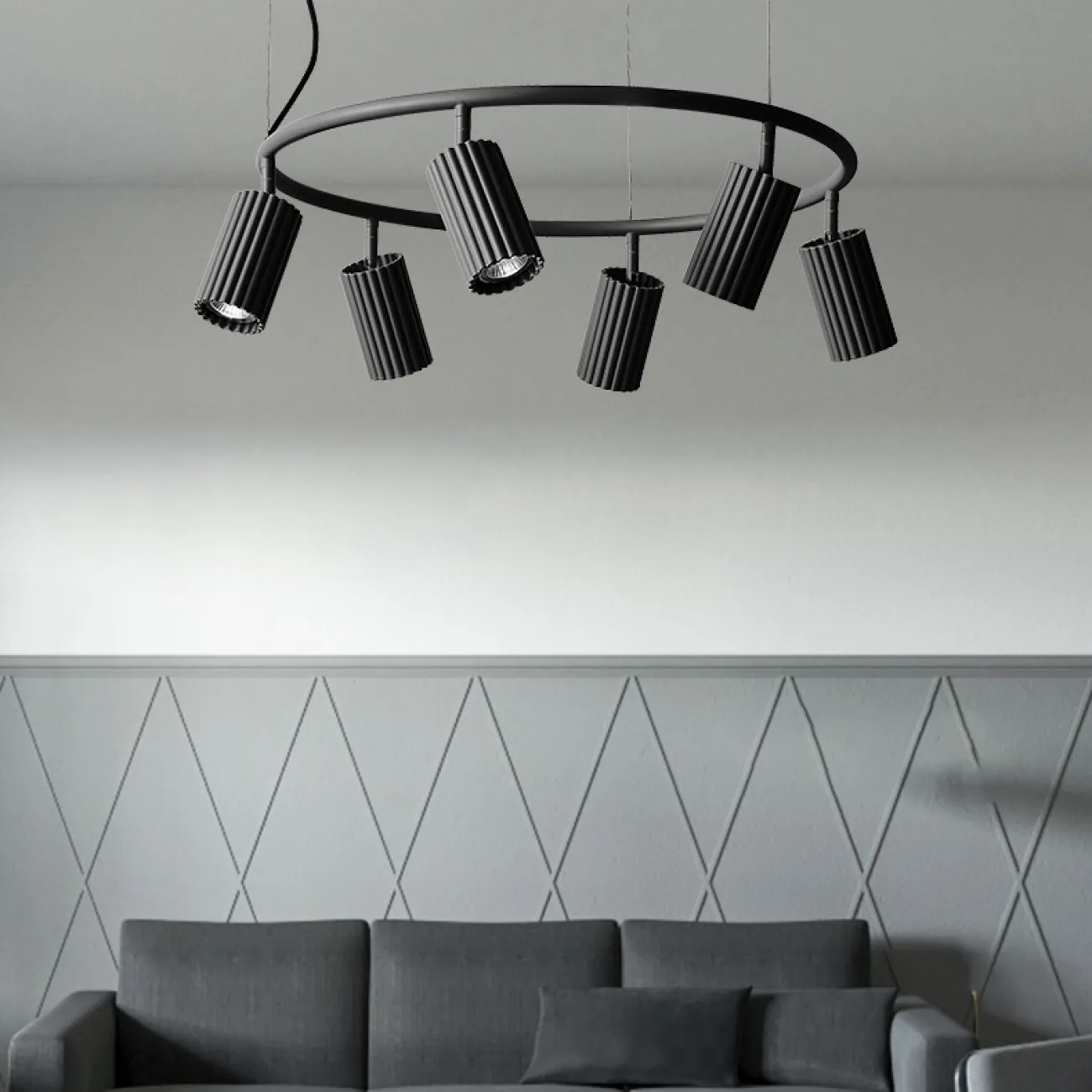 Подвесная люстра MAISY D60 Blue от ImperiumLoft