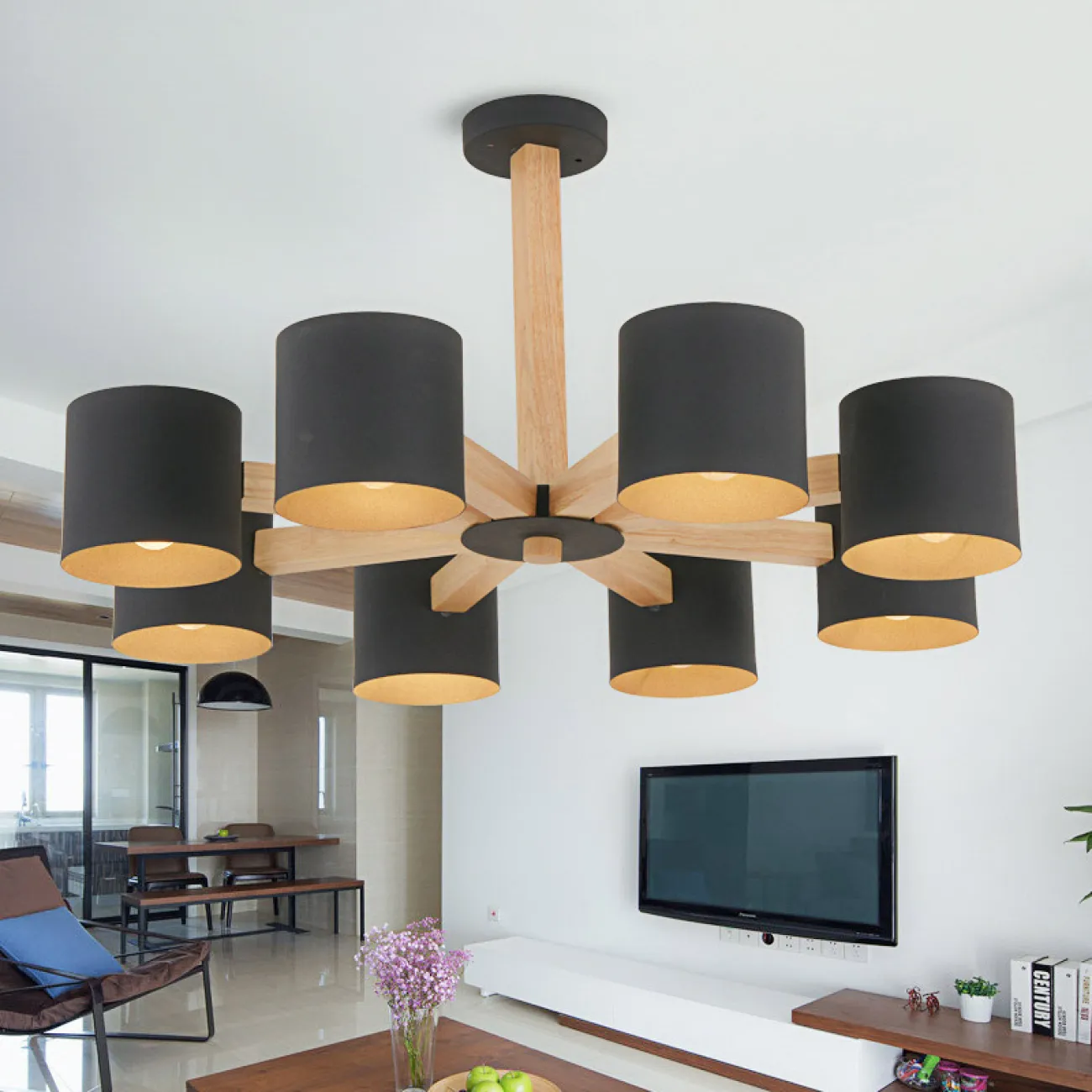 Люстра на штанге MALMO L3 Green от ImperiumLoft