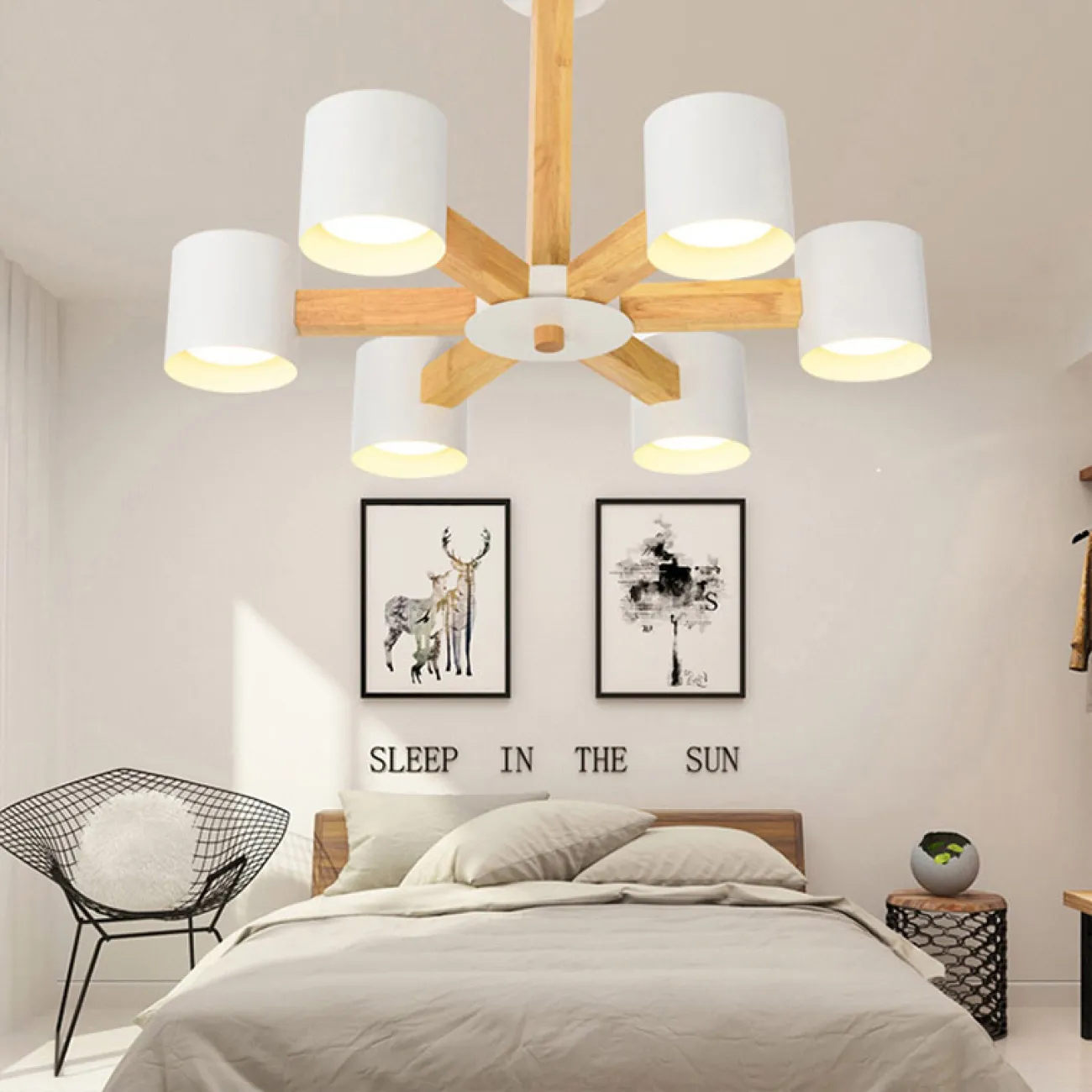 Люстра на штанге MALMO L3 Green от ImperiumLoft