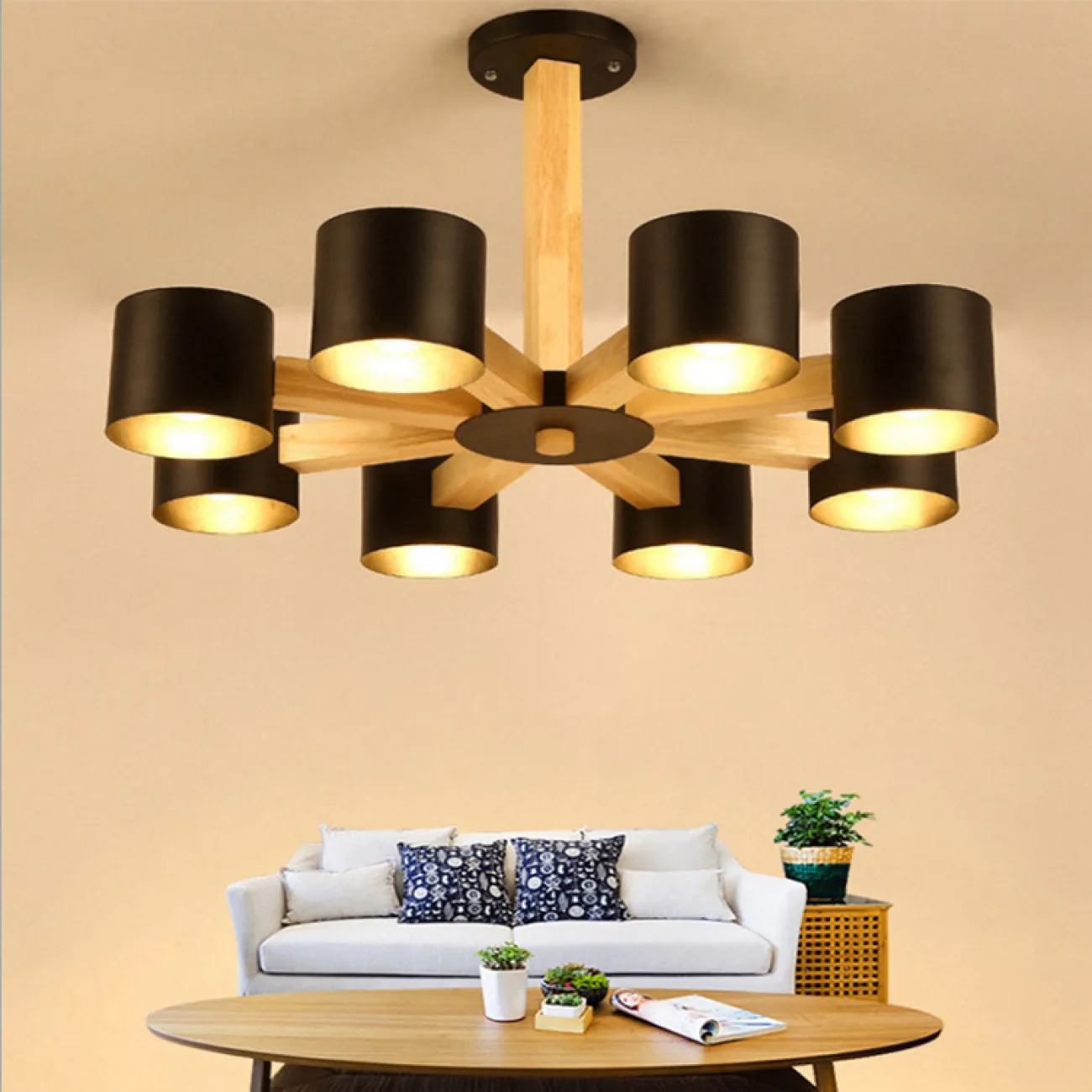 Люстра на штанге MALMO L3 Green от ImperiumLoft