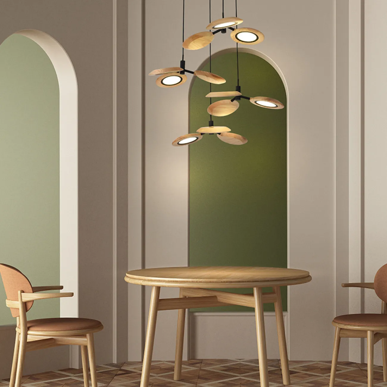 Подвесной светильник ULRICA Light brown от ImperiumLoft