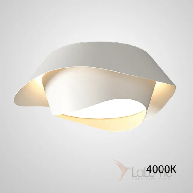 Потолочная светодиодная люстра с двуслойным ассиметричным абажуром HEMMO CH D50 4000К