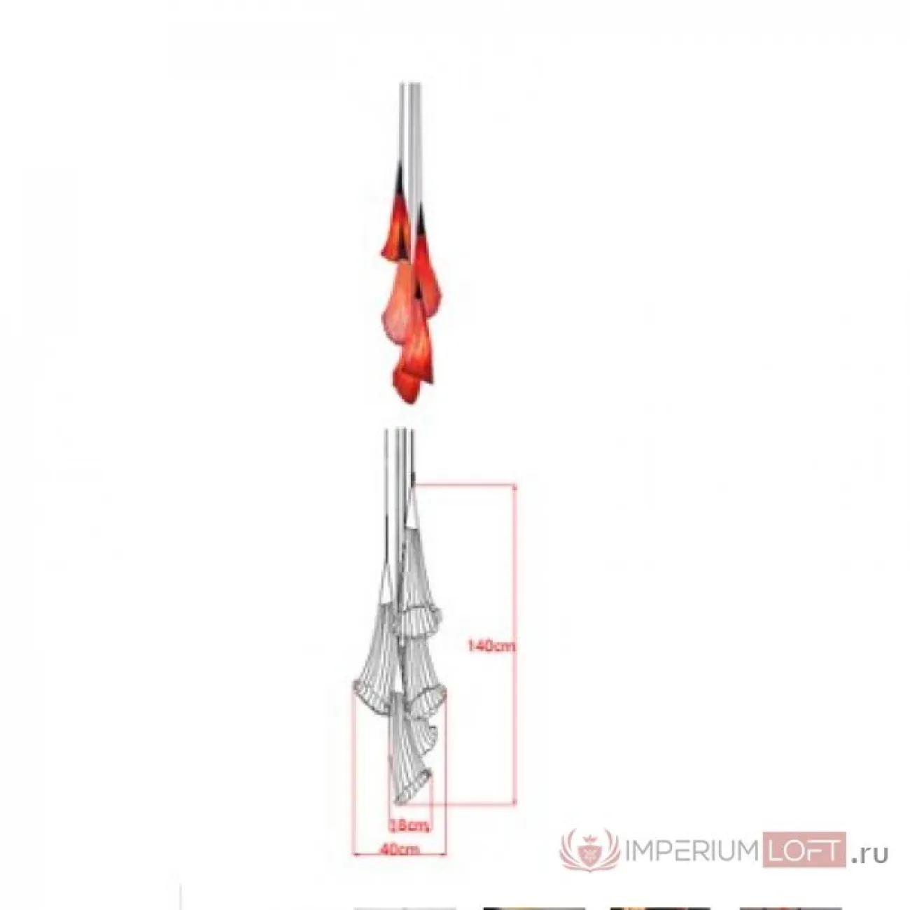 Люстра Aqua Creations Lighting Chilli chandelier 5S от ImperiumLoft
