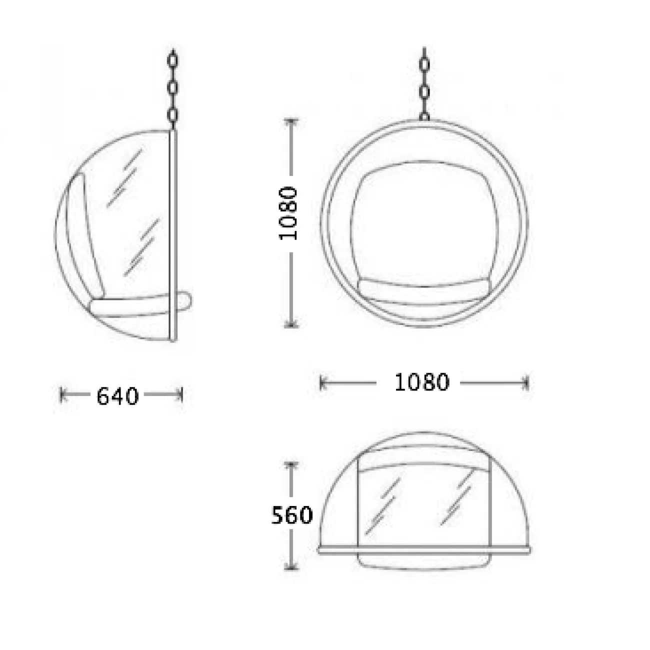 Кресло Bubble Chair designed by Eero Aarnio		 in 1968 от LaLume