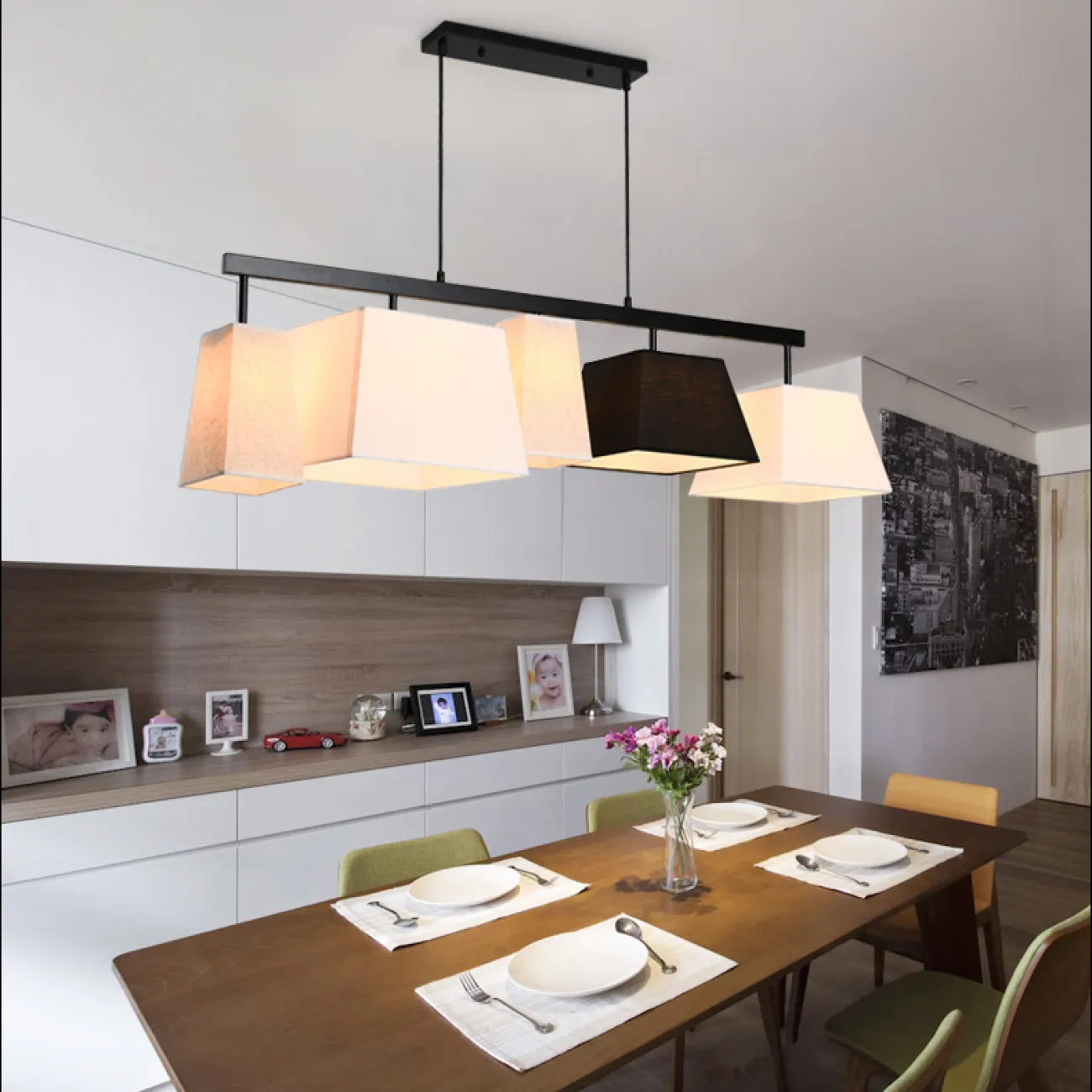 Подвесной светильник Parecchi Black L117 Square section от ImperiumLoft