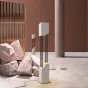 Напольный светодиодный светильник из белого известняка TENHO
