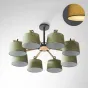 Потолочная люстра на штанге EVEN 8 Green от ImperiumLoft