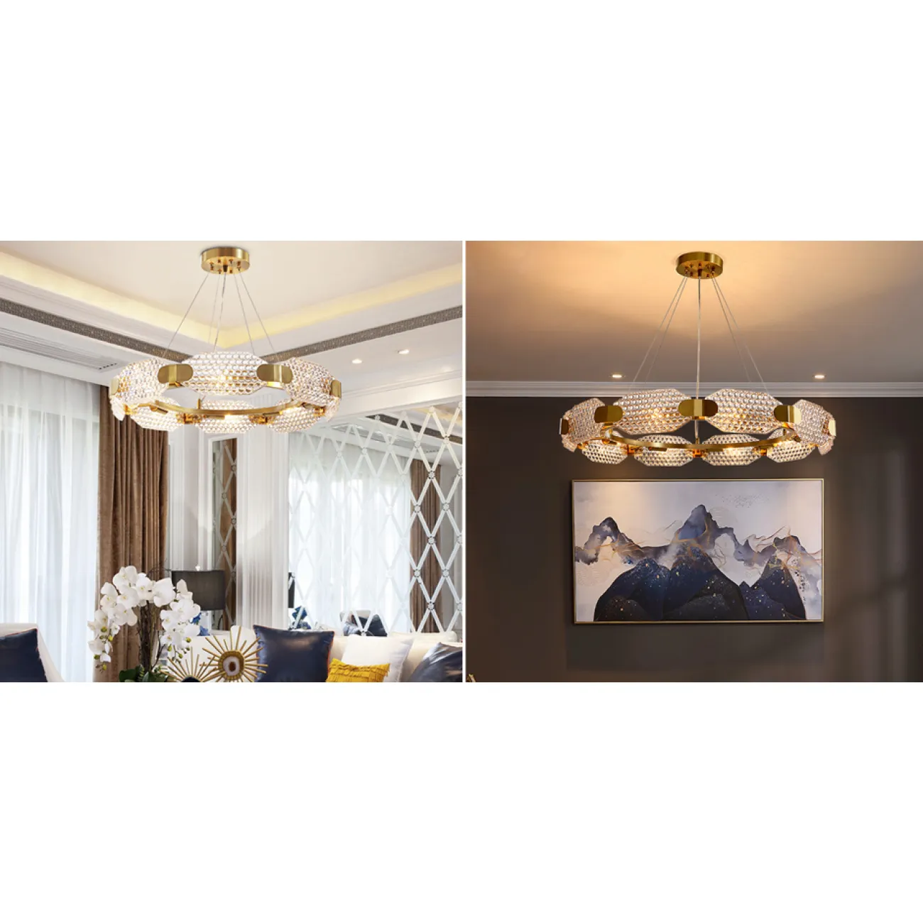 Люстра Ring shaped crystal chandelier Люстра Ring shaped crystal chandelier