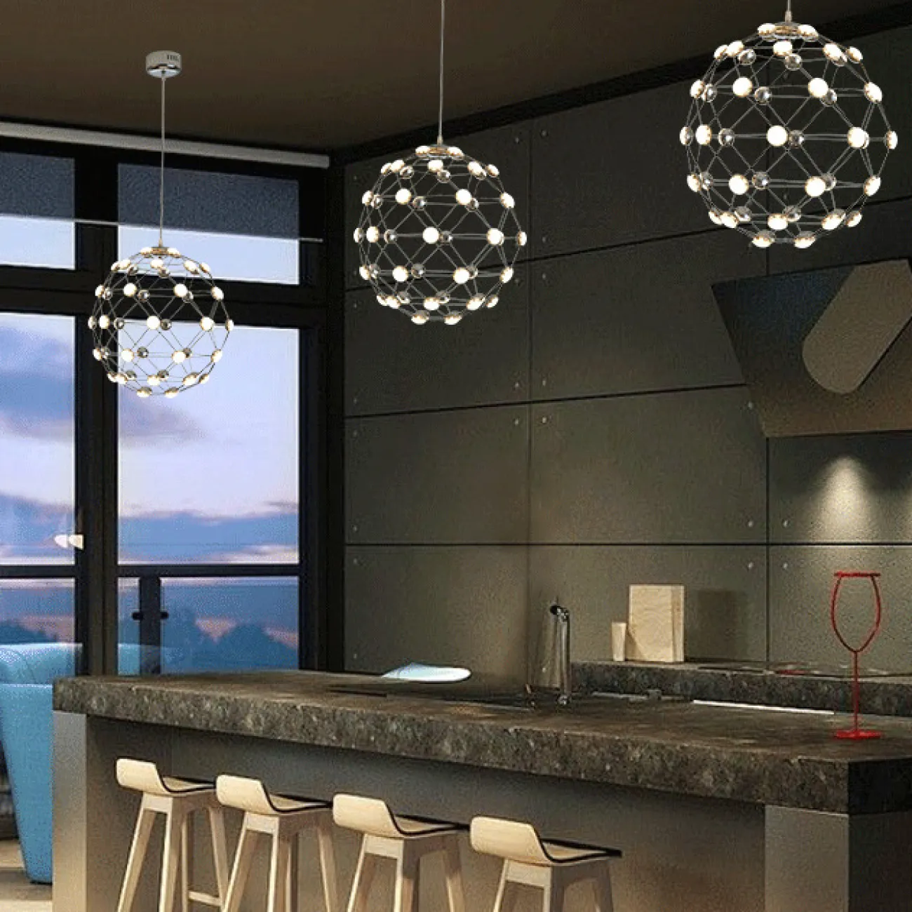 Подвестная люстра JOYA CH от ImperiumLoft