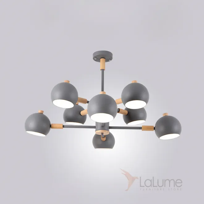 Люстра на штанге SVEN 8 lamps Grey