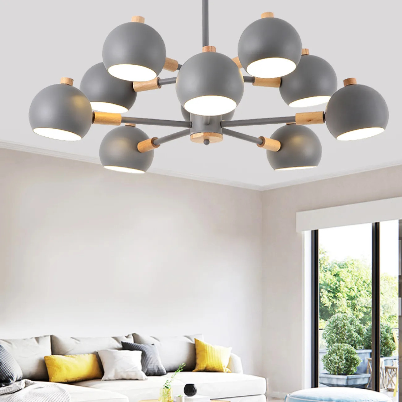 Люстра на штанге SVEN 10 lamps White от ImperiumLoft