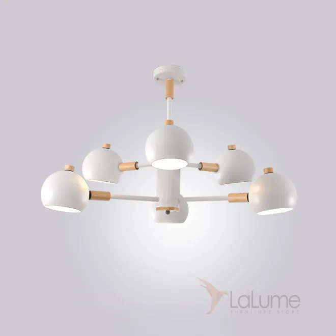 Люстра на штанге SVEN 6 lamps White от ImperiumLoft