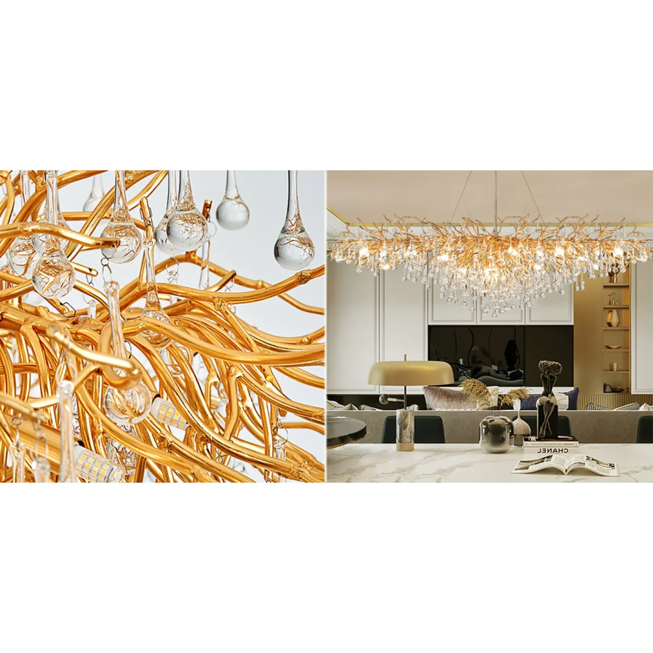 Люстра Droplet Chandelier oval L180 от ImperiumLoft