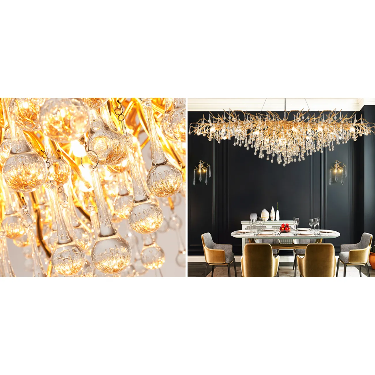 Люстра Droplet Chandelier oval L180 от ImperiumLoft