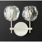Бра RH Boule de Cristal Double Sconce Brass Никель от ImperiumLoft