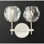 Бра RH Boule de Cristal Double Sconce Brass Никель от ImperiumLoft