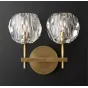Бра Бра RH Boule de Cristal Double Sconce Brass от ImperiumLoft