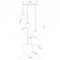Люстра Ball Sunrise Pendant lamp smok 5 плафона designed by Tom Dixon