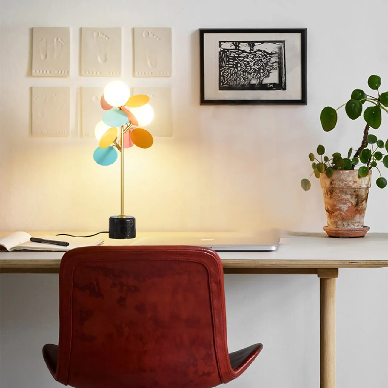 Настольная лампа MATISSE TAB White/Gray от ImperiumLoft