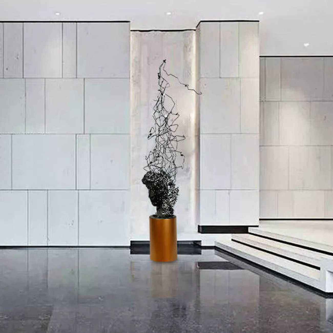 Дизайнерская скульптура голова Давида LaLume-SKT00155 