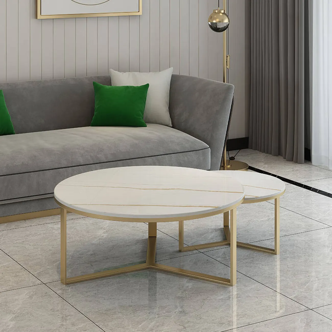 Стильный комплект журнальных столиков - LaLume-AP00267 Стильный комплект журнальных столиков - LaLume-AP00267