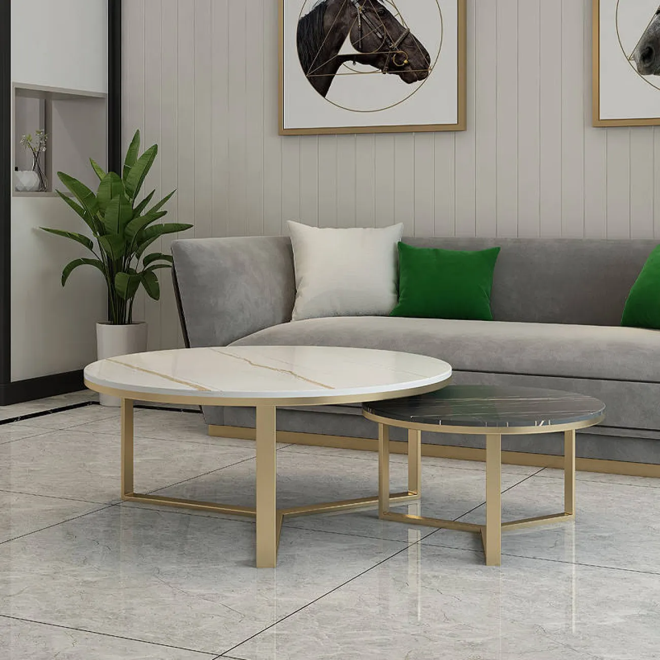 Стильный комплект журнальных столиков - LaLume-AP00267 Стильный комплект журнальных столиков - LaLume-AP00267